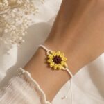 Raksha Bandhan Gift Box for Sister | Handmade Rakhi Hamper with Crochet Rose, Scrunchie, Hair Bow, and Earrings - Image 6