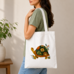 Nature & Vegan Cotton Tote Bag Combo – Set of 2 Reusable Canvas Bags - Image 3