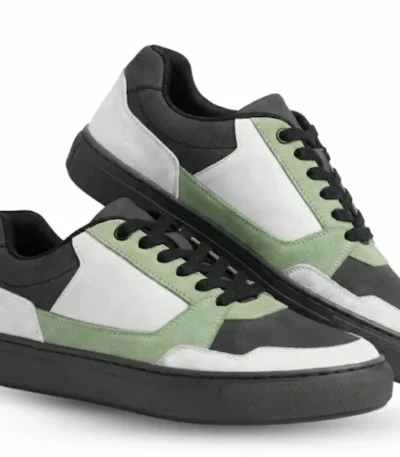 Green Perforated Sneakers