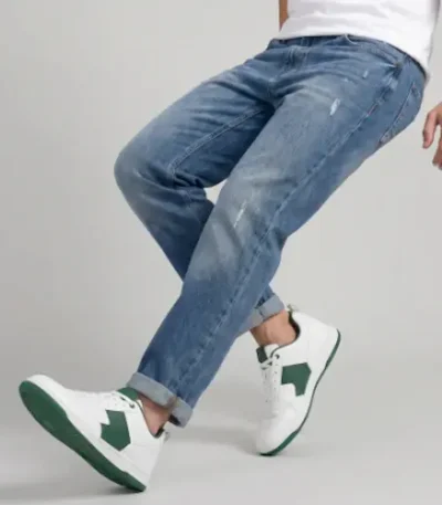 Green Panel Sneakers