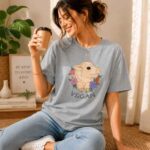 Cute Pig Vegan Graphic Unisex Cotton T-Shirt - Image 4