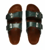 Forest Green Double Strap Sandals