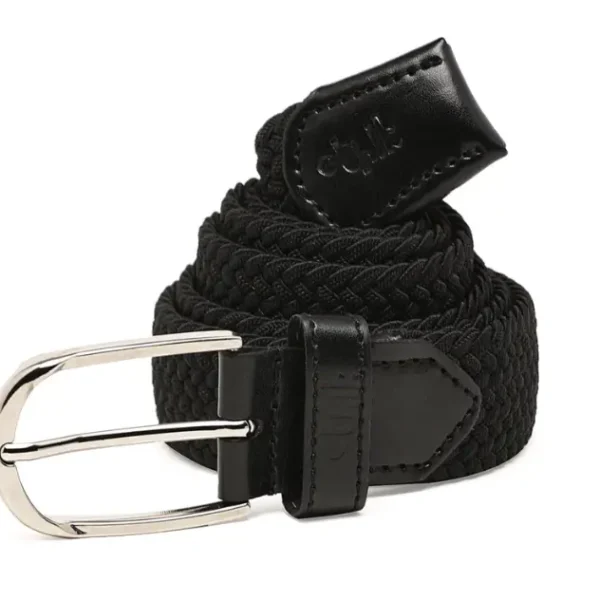 Urban Braid Black Belt | Stretch Vegan Casual Belt