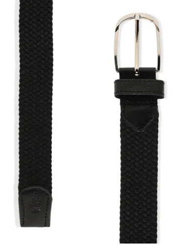 Urban Braid Black Belt | Stretch Vegan Casual Belt