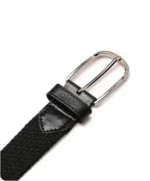 Ethik Urban Braid Black Multi Gun Metal Belt | Stretch Casual Vegan Belt - Image 3
