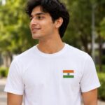 Embroidered Indian Flag T-Shirt – Premium Cotton Unisex Tee - Image 2