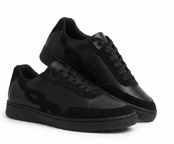 Black Lace-Up Sneakers
