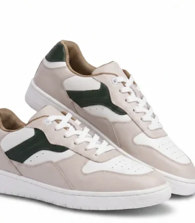 Olive Beige Strap Sneakers
