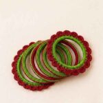 Hariyali Teej Special Crochet Bangles – Handcrafted Traditional Bangle Se - Image 2