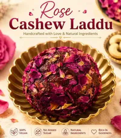 Rose Cashew Date Laddu