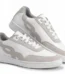 White Lace-Up Sneakers