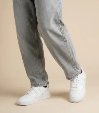 Grey Panel Sneakers
