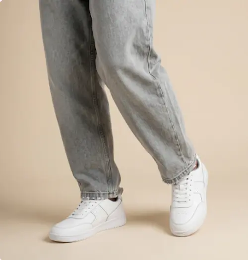 Grey Panel Sneakers