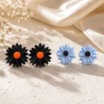 Handmade Clay Flower Earring Duo