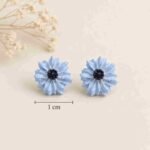 Handmade Clay Flower Earring Duo - Image 3