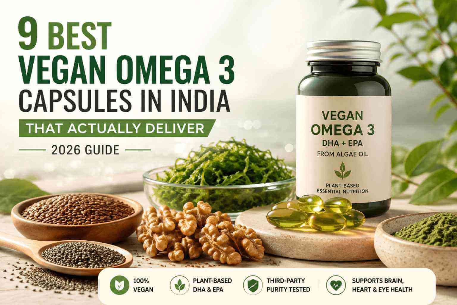 9 Best Vegan Omega 3 Capsules in India That Actually Deliver – 2026 Guide