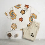 Retro Floral Co-Ord Set | Oversized AOP T-Shirt & Terry Sweatpants | - Image 5