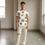 Retro Floral Co-Ord Set | Oversized AOP T-Shirt & Terry Sweatpants | - Image 6