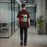 Men's Black Tropical Surf Graphic Printed Oversized Cuban Collar Shirt - Image 9