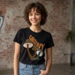 A playful Groovy Mushroom Graphic T-Shirt