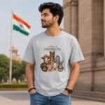 Happy Independence Day Animal Print Unisex T-Shirt | Patriotic Graphic Tee - Image 3