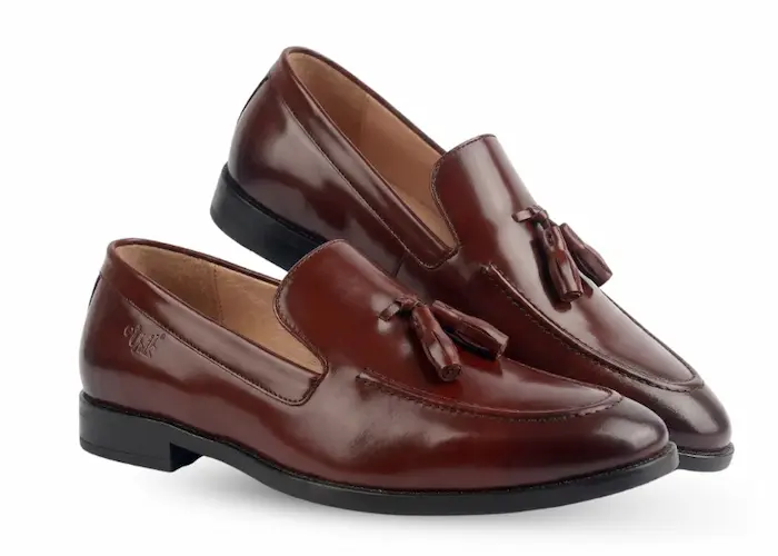 Ethik Tassio Tan Tassel Loafers | Premium Vegan Formal Slip-On Shoes Tan Tassel Loafers