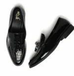 Patent Black Tassel Loafers