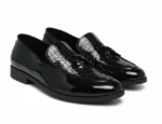 Patent Black Tassel Loafers