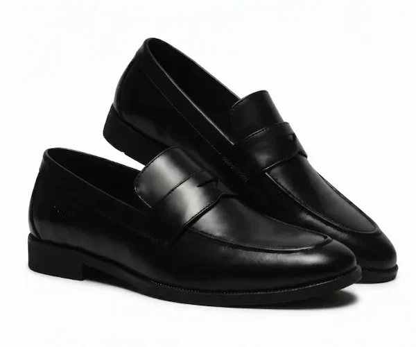 Ethik Simplicist Black Penny Loafers | Premium Vegan Formal Slip-On Shoes