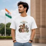 Happy Independence Day Animal Print Unisex T-Shirt | Patriotic Graphic Tee