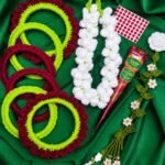 Teej Celebration Hamper – Handmade Crochet Bangles, Paranda & Mehndi Combo